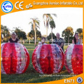 New designed half color body zorb ball, inflatable bouncing ball half red/blue bumper ball